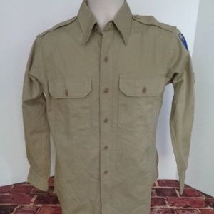 US Army Vietnam Khaki LS Shirt Mens 15.5x32